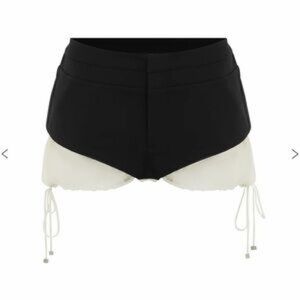 With Jean Black Layered Swim Shorts